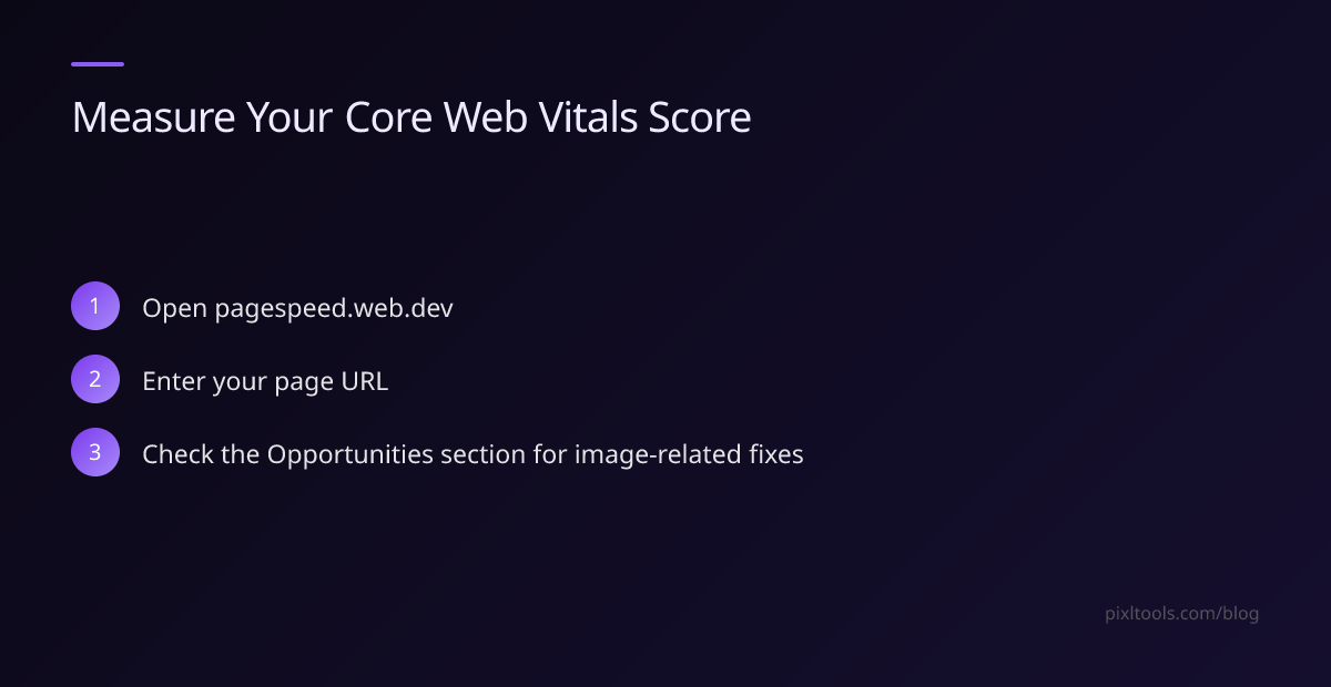 Step-by-step: measure your Core Web Vitals score in 3 steps